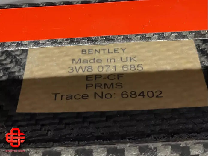 BENTLEY CONTINENTAL GTGTC CARBON SIDE SILL RIGHT DOOR SILL SCUFF PLATE