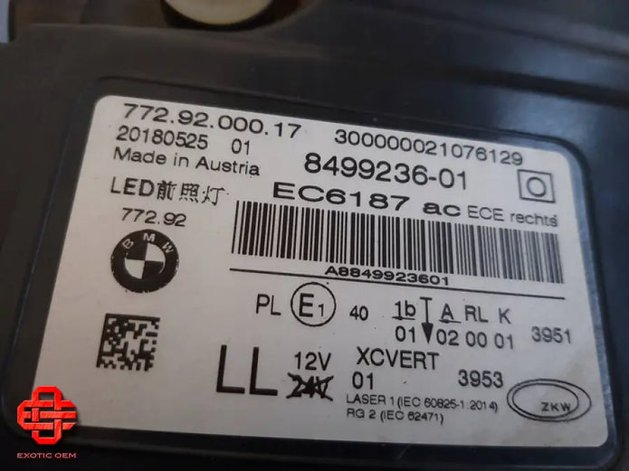 BMW 7 SERIES G11 G12 LASER HEADLIGHT OEM