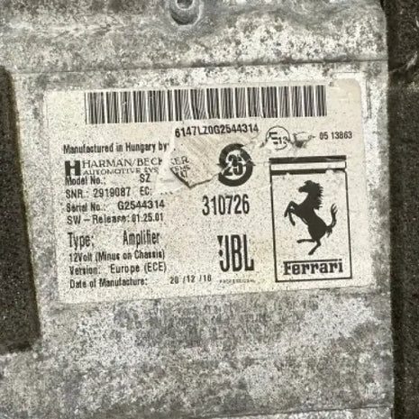 FERRARI 488 F12 AMPLIFIER BECKER JBL