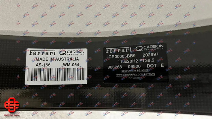 FERRARI 488 PISTA CARBON FIBER WHEELS SET OEM