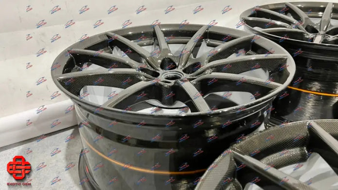 FERRARI 488 PISTA CARBON FIBER WHEELS SET OEM