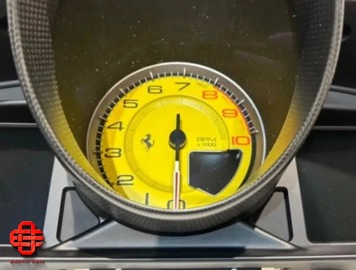 FERRARI F8 SPIDER TRIBUTO CARBON CLOCK ODOMETER