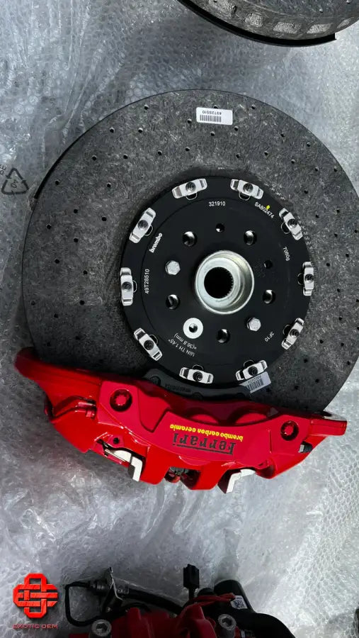 FERRARI F8 TRIBUTO 488 BRAKE SET COMPLETE CERAMIC OEM