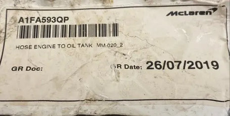 MCLAREN OIL TANK PIPE