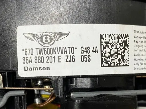 BENTLEY BENTAYGACONTINENTAL AIRBAG