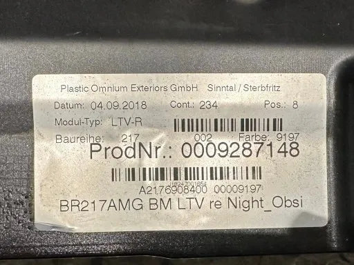 MERCEDES BENZ S S63 S65 W217 DOOR SILL STRIP