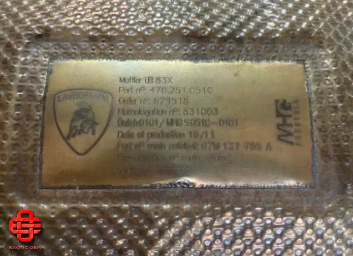 LAMBORGHINI AVENTADOR EXHAUST MUFFLER