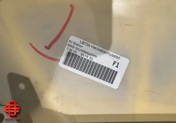 LAMBORGHINI AVENTADOR SV BUMPER COVER COVER PLATE BUMPER