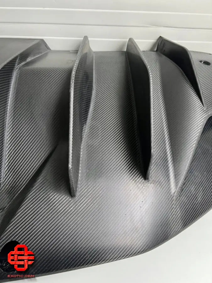 LAMBORGHINI AVENTADOR SVJ REAR DIFFUSER VISIBLE CARBON MATTE FINISH