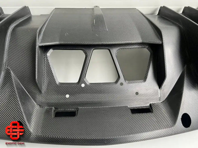 LAMBORGHINI AVENTADOR SVJ REAR DIFFUSER VISIBLE CARBON MATTE FINISH