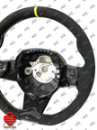 LAMBORGHINI AVENTADOR SVJ STEERING WHEEL WITH YELLOW STRIPE AND STITCHING OEM
