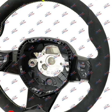 LAMBORGHINI AVENTADOR SVJ STEERING WHEEL WITH YELLOW STRIPE AND STITCHING OEM