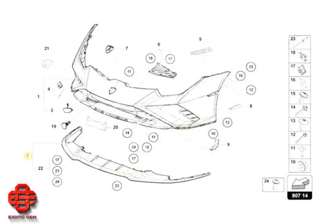 LAMBORGHINI HURACAN EVO FRONT SPOILER