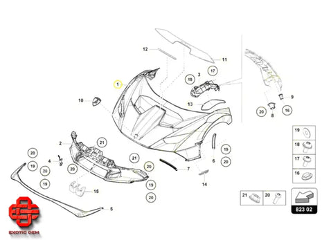 LAMBORGHINI HURACAN STO FRONT HOOD