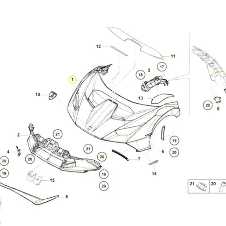 LAMBORGHINI HURACAN STO FRONT HOOD