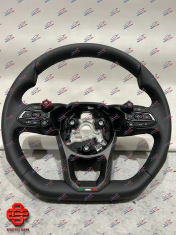 LAMBORGHINI REVUELTO STEERING WHEEL BLACK LEATHER WITH CARBON