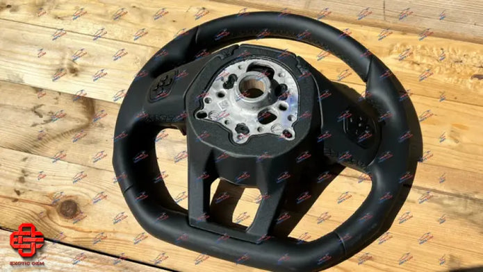 LAMBORGHINI REVUELTO STEERING WHEEL BLACK LEATHER WITH CARBON