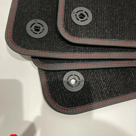 LAMBORGHINI URUS ORIGINAL VELOR FLOOR MATS BLACK FLOOR MATS BLACK RED