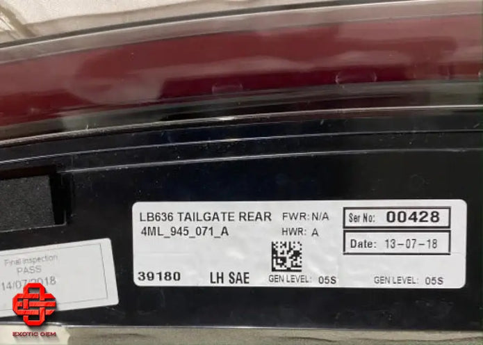 LAMBORGHINI URUS REAR LAMP L