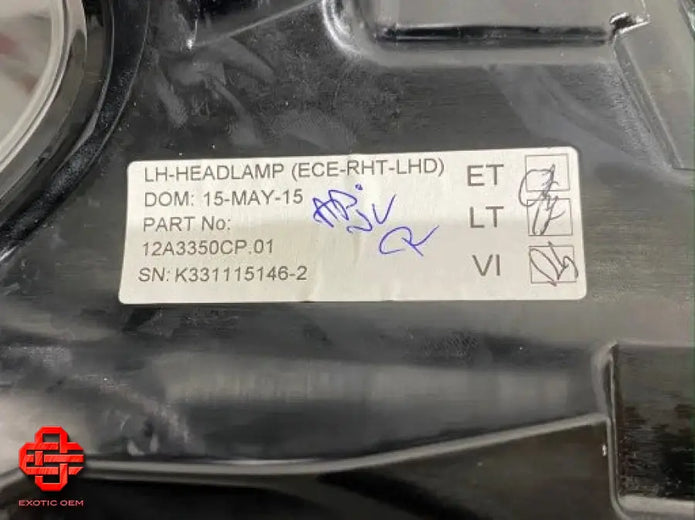 MCLAREN 650 675 LEFT HEADLIGHT LAMP