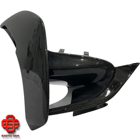 MCLAREN 765LT CARBON BUMPER COVER LH REAR BUMPER SIDE COVER FLAP