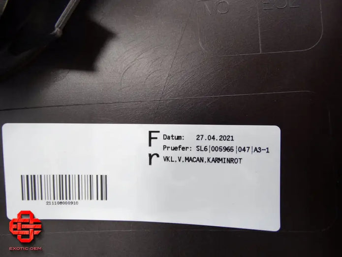 PORSCHE MACAN GTS FRONT BUMPER 2021 OEM