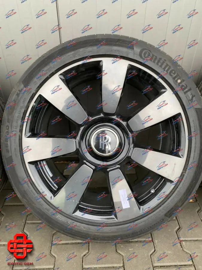 ROLLS ROYCE CULLINAN WHEELS SET BLACK POLISHED 22 INCH