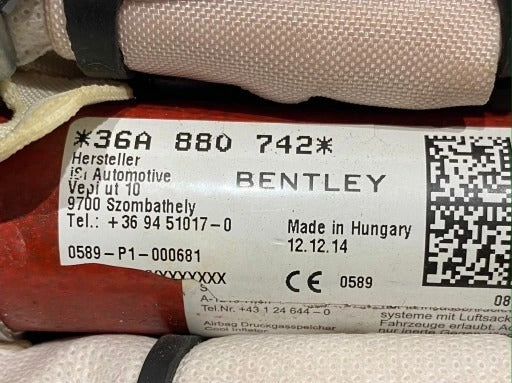 BENTLEY BENTAYGA RH AIRBAG CURTAIN RIGHT