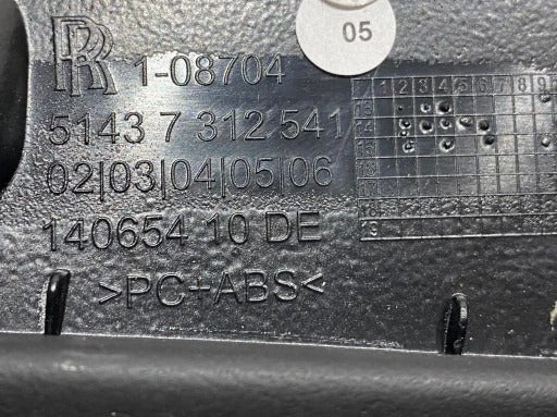 ROLLS ROYCE WRAITH PILLAR COVER