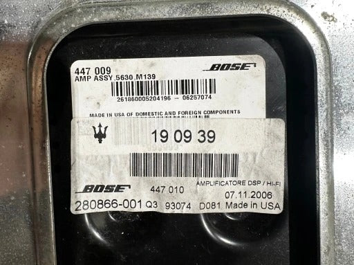 MASERATI QUATTROPORTE M139 AMPLIFIER MODULE BOSE