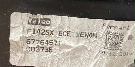 FERRARI 458 LEFT LAMP HEADLIGHT